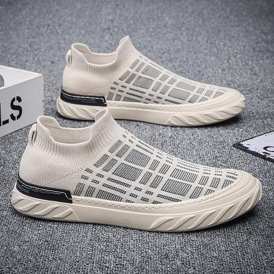 Sapatos Casuais Masculinos de Verão 2024 Sapatos de Caminhada Masculinos Tênis Respiráveis Meias Slip-on Tênis Mocassins Masculinos Zapatillas Hombre