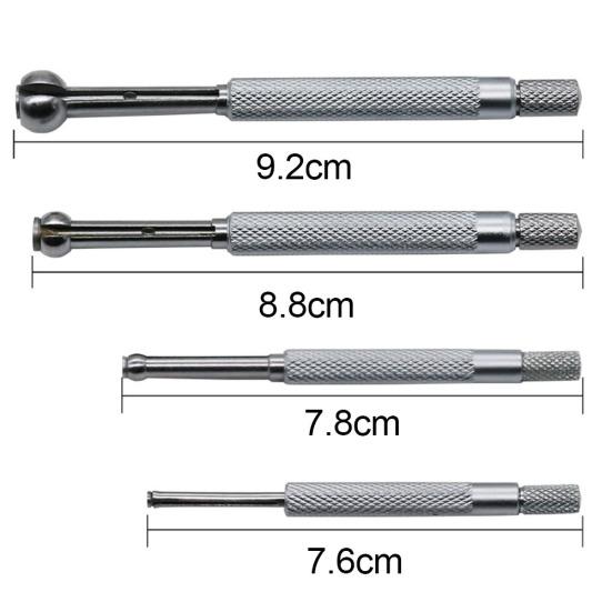 4Pcs/Set 7.6-9.2cm Telescoping Ball Type Gauge Precision Small Hole Bore Gages