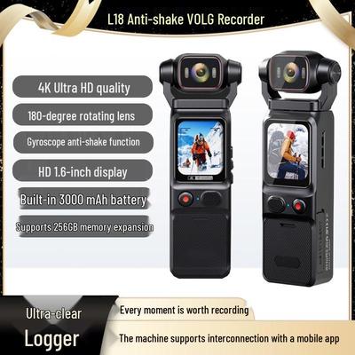 4K Ultra HD Gyroscopic Stabilization Action Camera with WiFi for Vlogging and Cycling