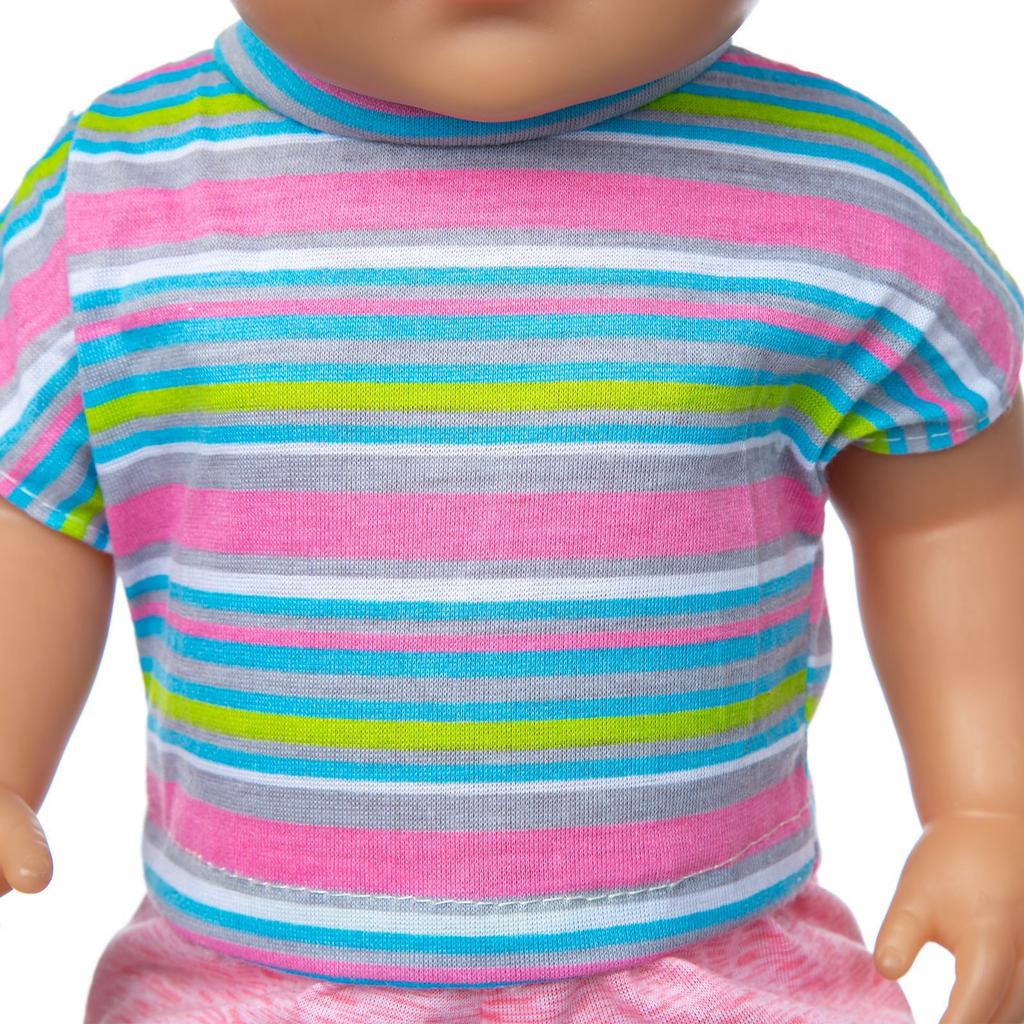 Puppenkleidung Puppenkleidungsset mit Mantel, Bluse, Hose, Mütze und Socken für 36 – 43 cm große New Born Babypuppen (Keine Puppe)