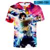 Pánské 3D barevně potištěné tričko s krátkým rukávem se streetovou módou Around The Giant In Summer Anime Attack T-Shirts
