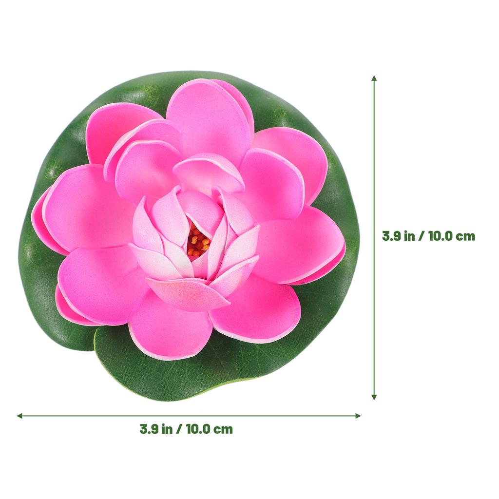 5 Stück Künstliche Lotusblumen Dekoration Schwimmende Künstliche Lotusblumen für Wassergärten Teiche Brunnen Aquarien Terrassen Heimdekoration