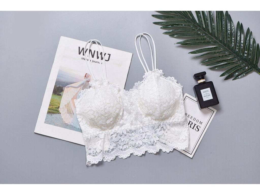 Plus Size Lace Strapless Bandeau Camisole with Chest Pads Anti-Exposure