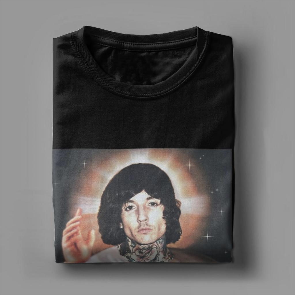 Saint Oli Sykes Brings Me the Horizons BMTH T-Shirt für Herren, tolles T-Shirt aus reiner Baumwolle, Kurzarm, Größen 4XL und 5XL