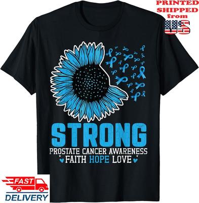 Starkes Prostatekrebs-Bewusstsein Blaues Band Grafik T-Shirt, Unisex Tee Unisex T-Shirt