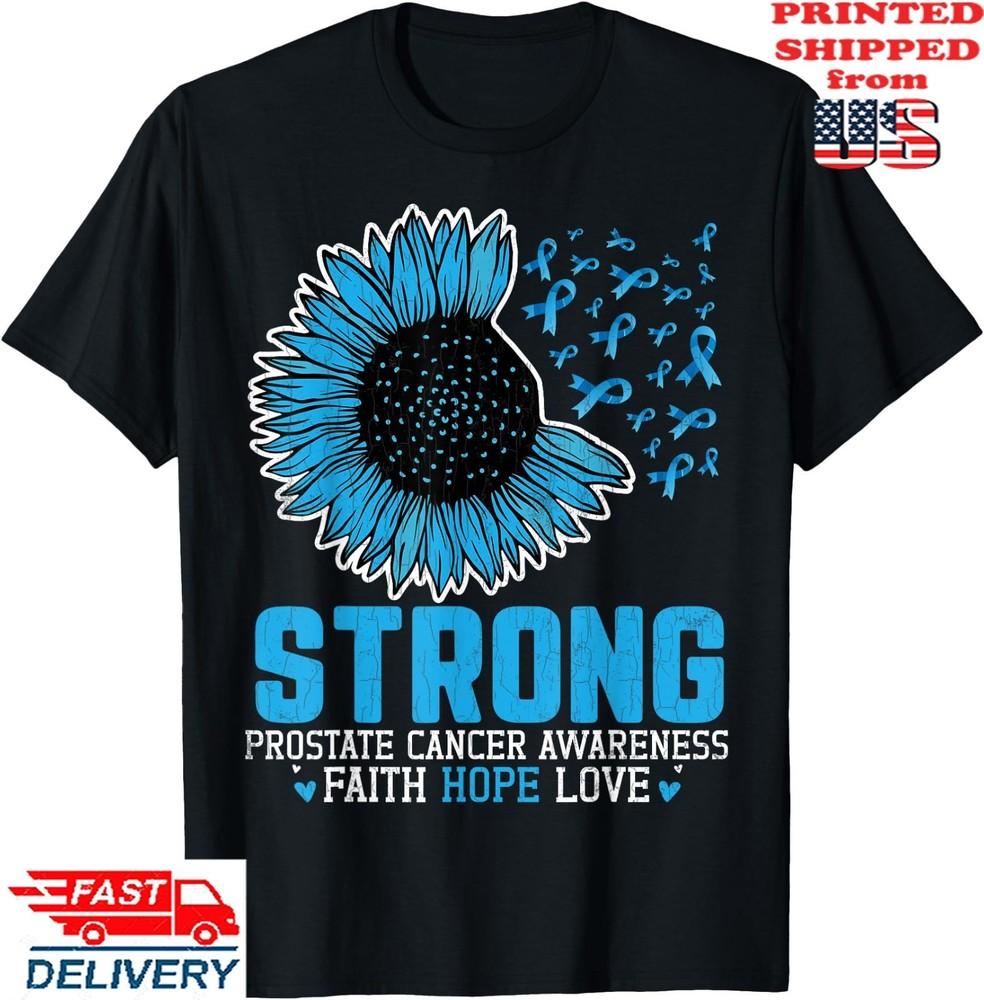 Сильная футболка с синей лентой awareness рака простаты, унисекс футболка XXXL