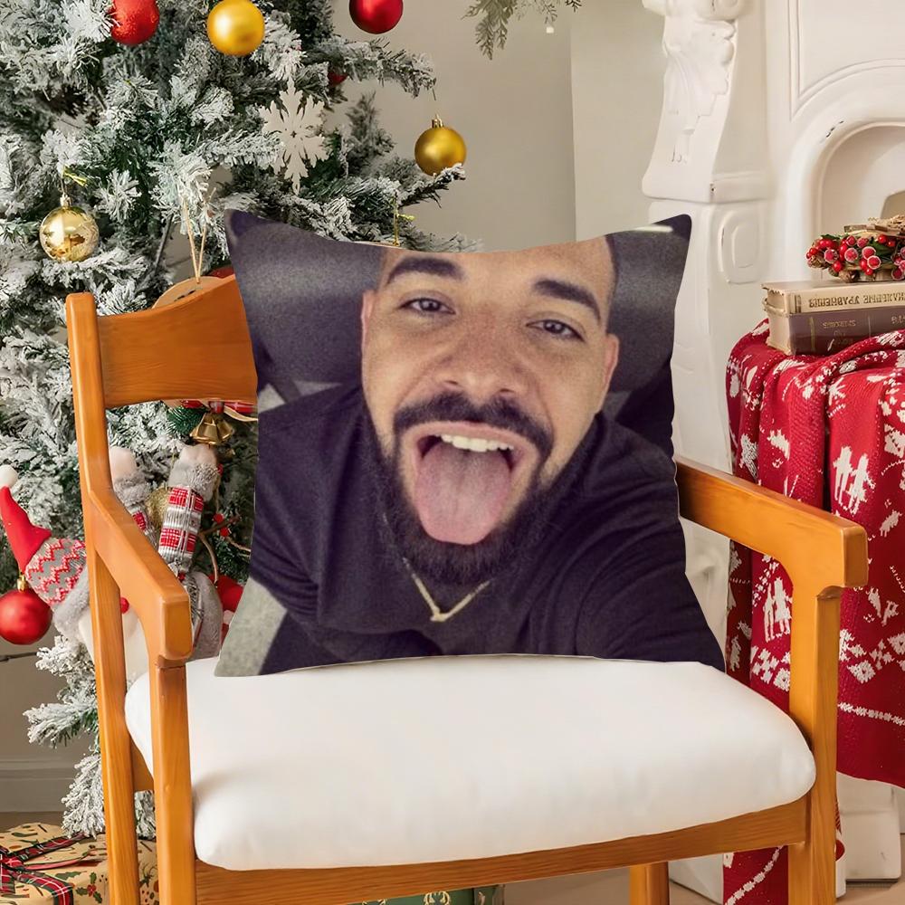 Funny Ddrake meme Pillow Case Silky Short Plush with Invisible Zipper Dustproof Sofa Cushion Cover for Home Decor