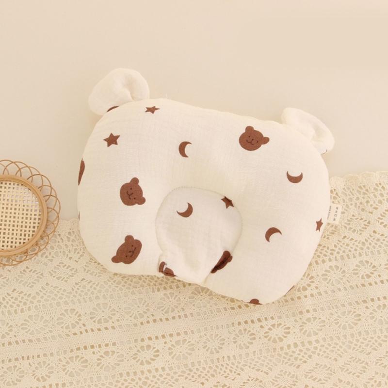 Bear Ear Baby Pillow Soothing & Calming Newborn Pillow Easy To Clean Pillow Exquisite Craftsmanship Pillow for Boy Girl