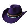 European and American Gothic Style Velvet Necklace, Western Cowboy Hat, Halloween Tassel Crystal Choker, Jazz Fedora Hat