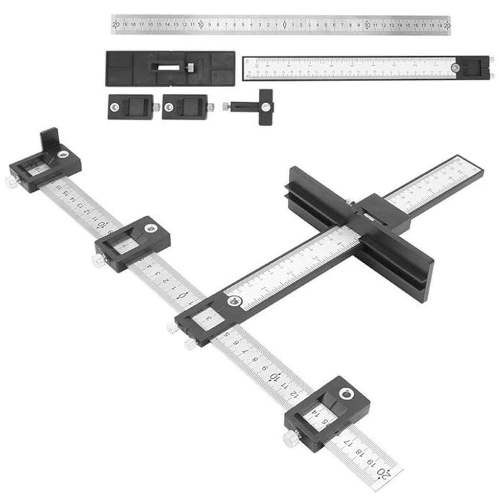 Woodworking Drill Punch Locator Jig Drill Guide Cabinet Handle Knob Template Locator Hole Punch Tool for Woodworking
