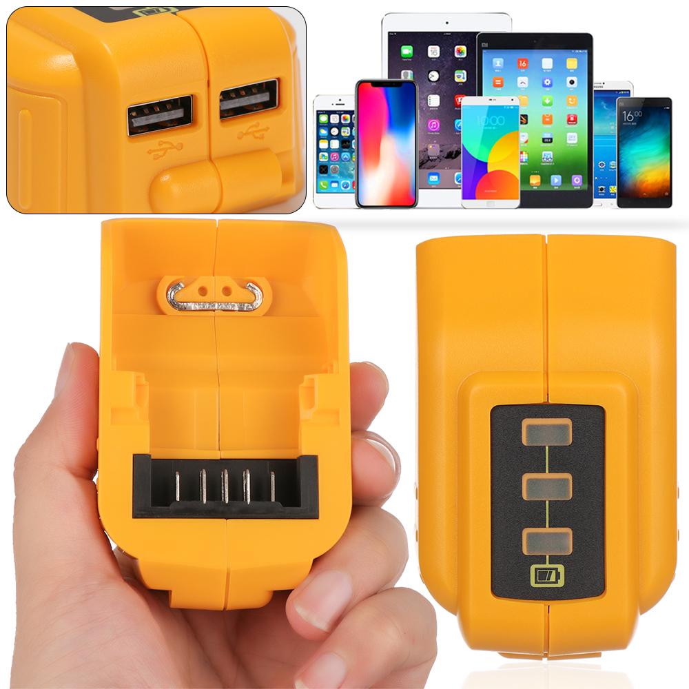 Încărcător USB durabil de călătorie cu ieșire duală 12V/20V Adaptor baterie Li-ion Power Bank Convertor