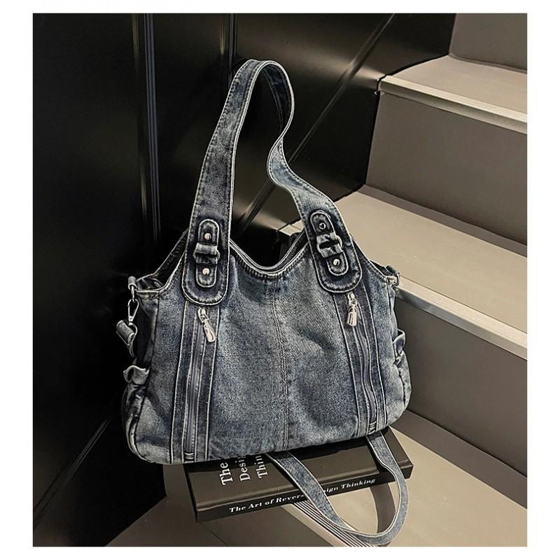 Borsa alla moda da donna 2026 Nuova Borsa a tracolla in denim coreana All-matching a spalla singola di grande capacità