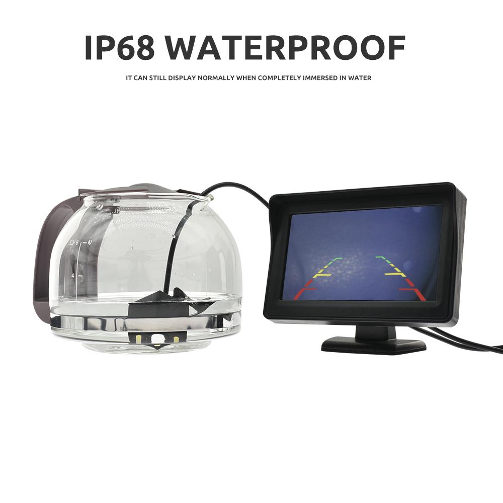 Parking Backup Car Rear View Camera Screen with Monitor Vehicle 9-36V LED HD Reversing with Screen 4.3 Inch