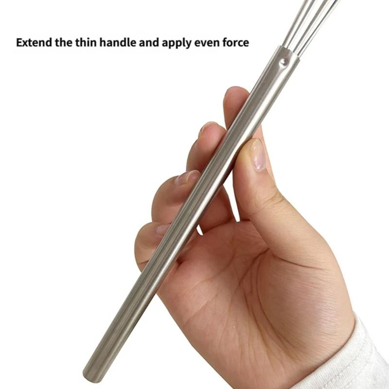 Portable Manual Eggs Beater Stainless Steel Wire Whisk Ideal For Eggs And Whipping Cream Home and Kitchen Use