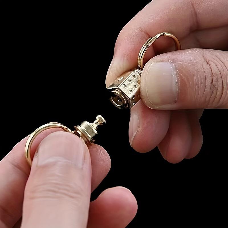 Brasss Quick Release Keyring Edc Connecting Buckle Double Headed Quick Pull Buckle 360 Rotating Buckle Mountaineering Buckle
