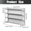4 Tier Kitchen Spice Rack Spice Organizer Carbon Steel Wall Shelf without Spice Jars for Cabinet Kitchen Pantry Organizer Shelf