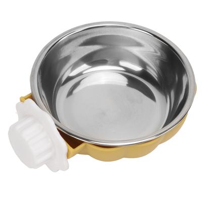 Hund Abnehmbarer Edelstahl Futterspender Kürbisform Hängender Hundenapf für Katzen Hunde Vögel Meerschweinchen