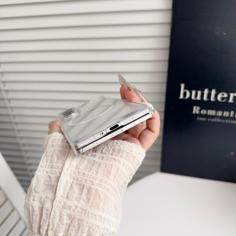 Slim Matte Transparent Magnetic Double Hinge Protection Back Case for Samsung Galaxy Z Fold8 Ultra 8 7 6 5 4 / W25 Magnetic Case
