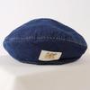New Blue Denim Beret Women's Summer Autumn Big Head Circumference Showing Face Small Painter Hat Retro Octagonal Hat