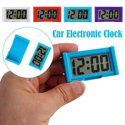 Digitální hodiny do auta, samolepicí hodiny s LCD displejem a denním displejem do auta A2a9