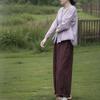 Johnature Women Chinese Style Shirts Tops V-Neck Long Sleeve Spring Blouses Patchwork Loose Vintage Shirts