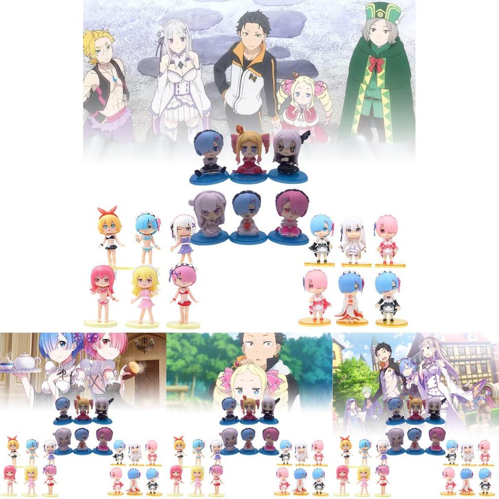 Collectible Q Version Rem And Ram Figures From Rezero Stunning Anime Dolls Set