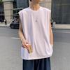 Men's Loose Fit Solid Color Sleeveless Summer T-Shirt