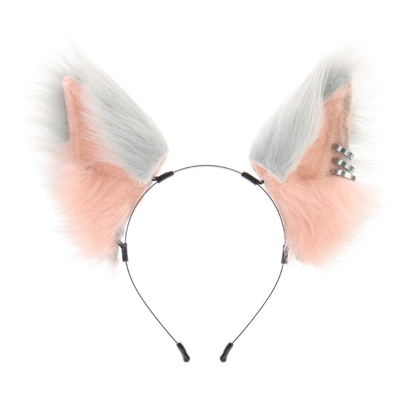 1/2pcs Foxes Costume Foxes Tail Foxes Ears Headband Faux Furs Tail for Halloween Christmas Cosplay
