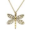Pendentif Libellule ajouré couleur Or antique Collier Bijoux Insecte Chaîne de 45cm ou 70cm de long