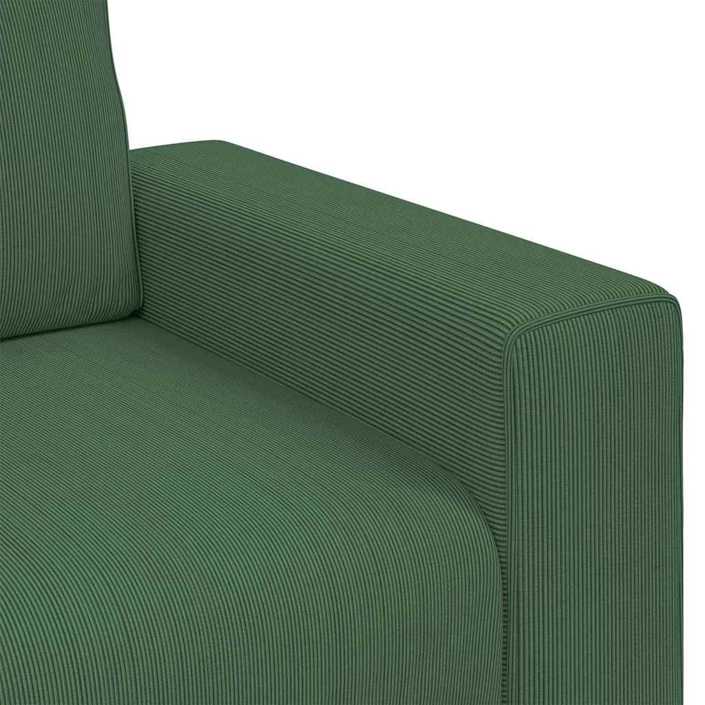 2 Seater Sofa in Dark Green 180 x 77 x 82 cm Cord Fabric
