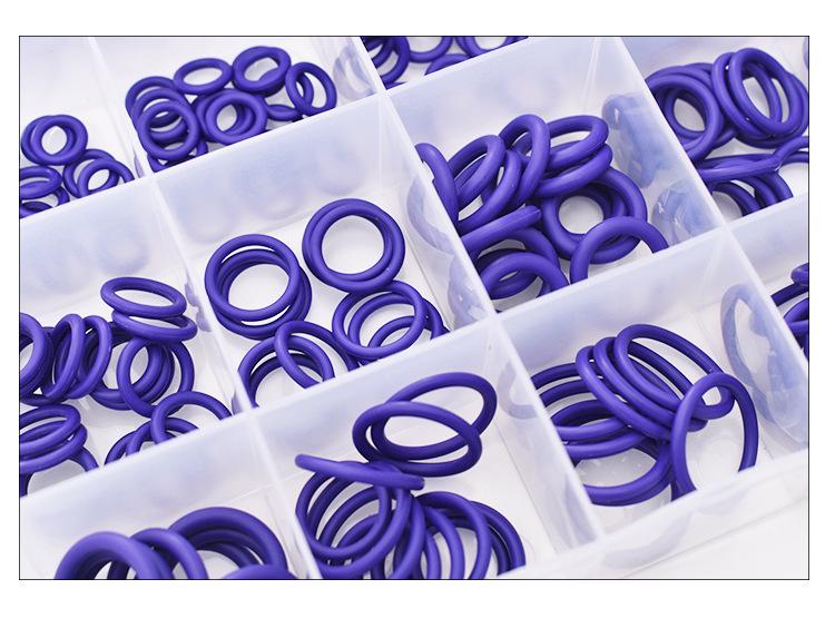 Juego de 270 Anillos Tóricos para Aire Acondicionado Verdes y Morados - Anillos de Sellado Resistentes al Aceite y al Envejecimiento