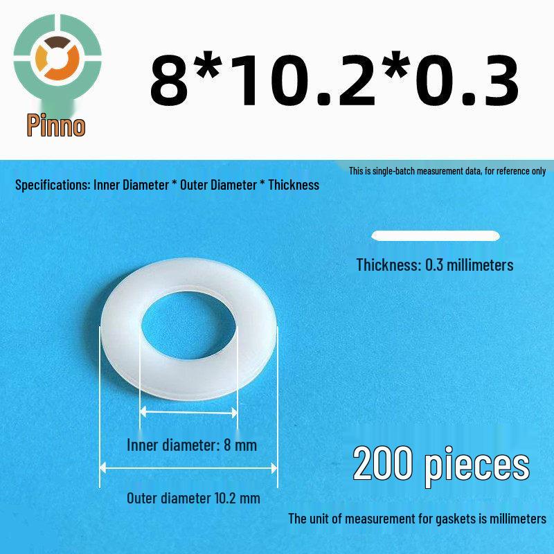 Thickened Nylon Plastic Flat Washer: Hard Plastic Gasket M2-M16
