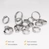 Practical Sturdy Stainless Steel Hose Clamp Set 100Pieces Assorted Size Accessory for Secure Piping Connection