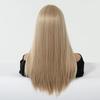 ALAN EATON Middle Part Blonde Synthetic Wigs Long Silk Straight Wig for Women Natural Looking Realistic Wig Heat Resistant Fiber