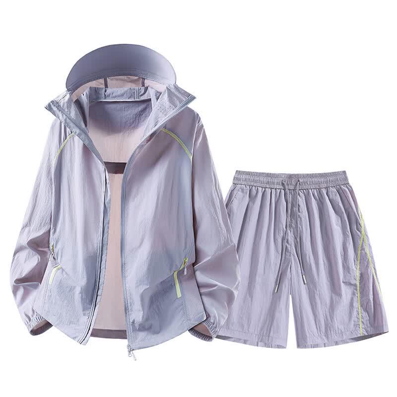 NASA MARVEL Men's Ice Silk Sun Protection Sportswear Set