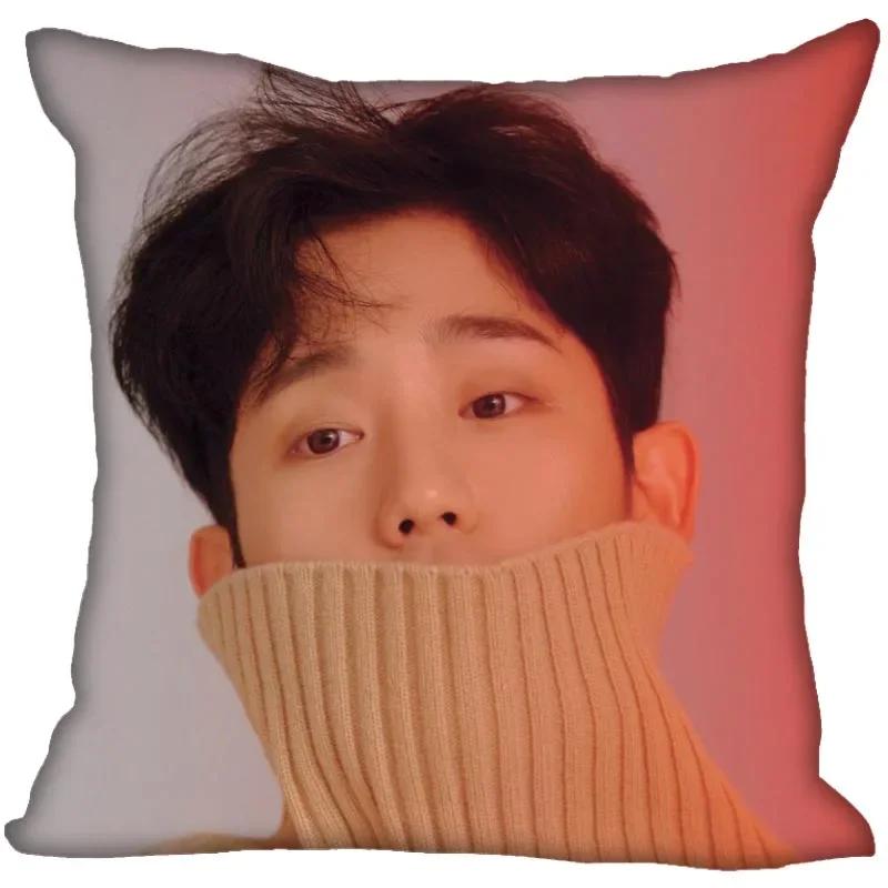 Jung Hae In Pillow Cover Bedroom Home Office Decorative Pillowcase Square Zipper Pillow Cases Satin Soft No Fade 0209