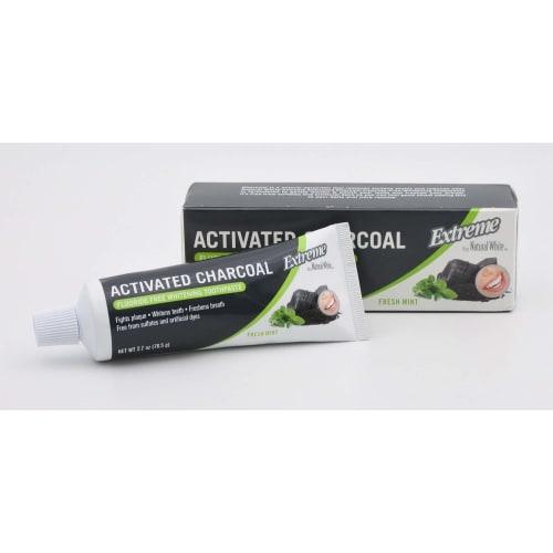 Body Magic Charcoal Toothpaste, Teeth Whitening, ACTIVE CHACOAL EXTREME by Natural White, Fresh Mint Flavor, 76.5g