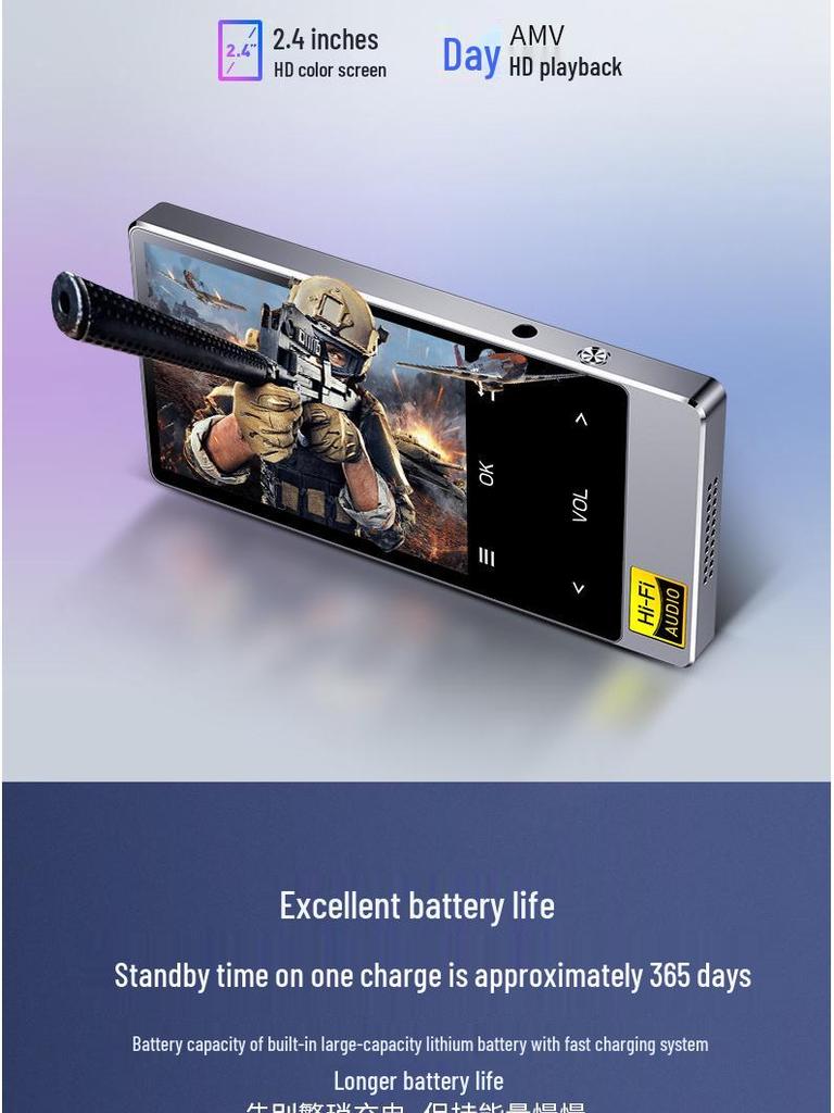 Xiaxin MP3 Walkman: Bluetooth HIFI Digital Player for Students