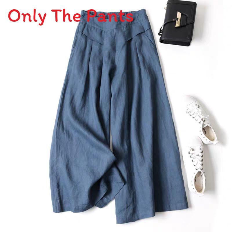 Cotton Linen Wide Leg Pants For Women With Pockets And High Waist Comfortable Spring Fashion