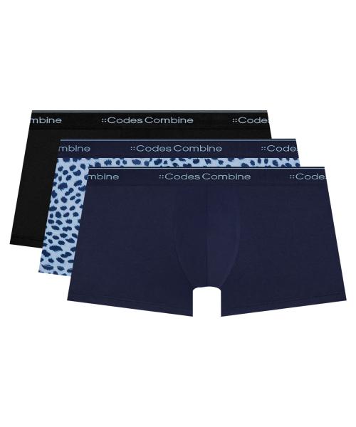 

[Codes Combine Нижнее белье] Active Air Леопард в синем цвете Трусы 3ШТ [Отправка из Кореи] 100% Оригинал 95