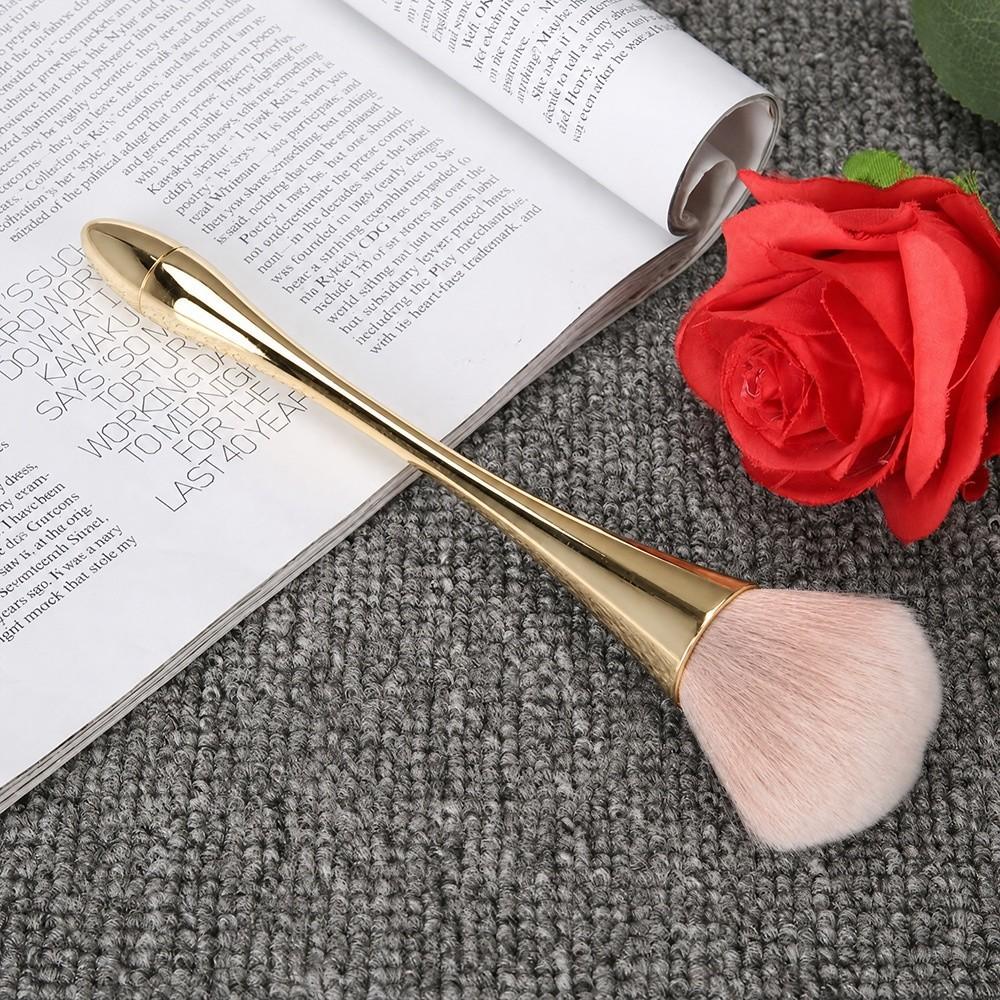 Large Size Nail Dust Brush Gold Nail Cleaning Brush Cleaning Brush Nail Art Brush  Salon Use