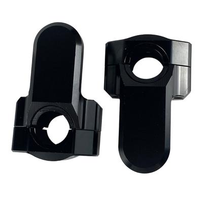 1 Pair Motorcycle Pivoting HandlebarRiser Aluminum Clamps for 22mm 25mm Handlebars  Modified Accessories Black