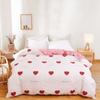 Love Pattern Cotton Duvet Cover Spring Autumn Quilt Cover Single Double Twin Full Queen King Comforter Blanket Case Textile 1pc