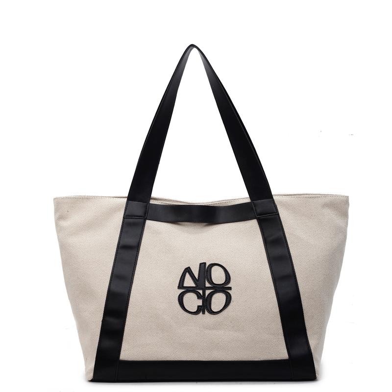 

Контрастная цветная наплечная сумка Женская сумочка Большая вместимость Дорожная сумка для хранения Спортивная фитнес-сумка чёрный