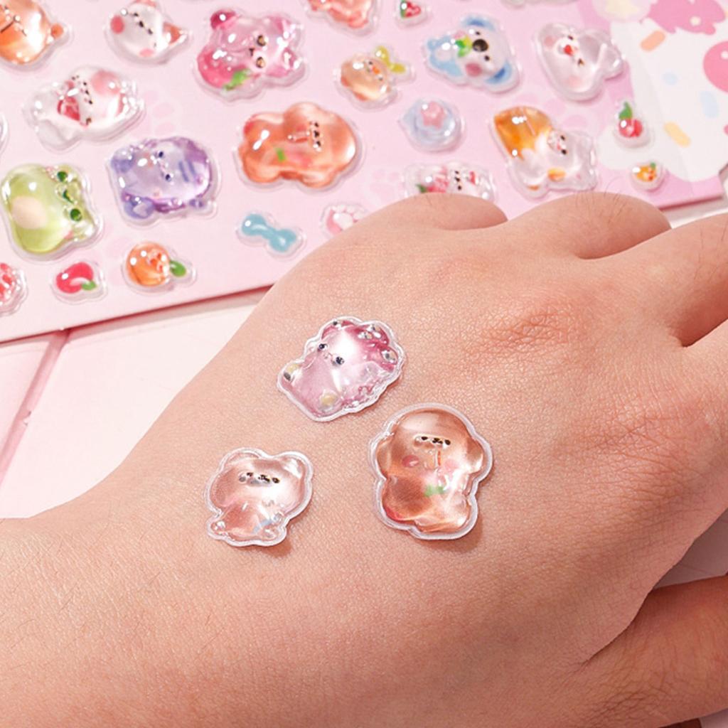 Cartoon 3D Stickers Water Resistant Animal Butterfly Sticker for Planner Pencil Box Phone Case Water Bottle Skateboards
