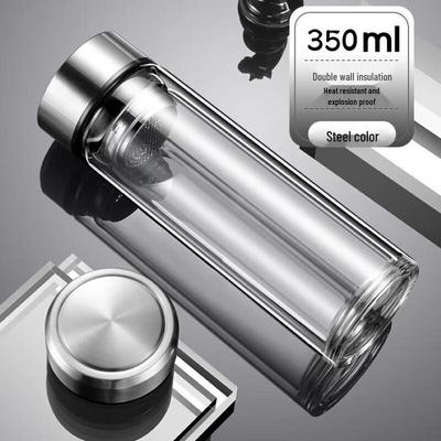 Insulated Double-Wall Borosilicate Glass Tea Cup