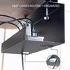 Under Desk Cable Tray Metal Cable Management Holder No Drill Under Desk Power Strip Box For Home College Dorm Apartment Study