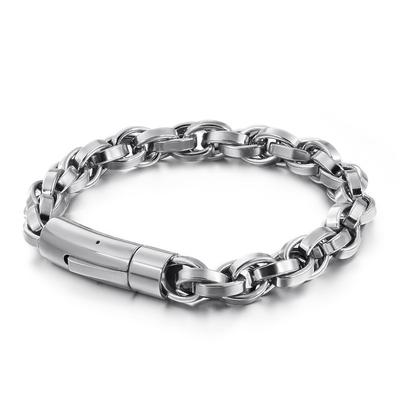 Bracelet rétro en acier titane pour homme, simple et tendance 