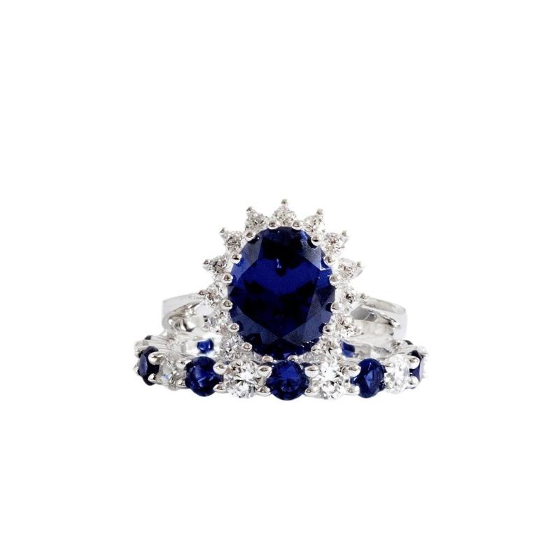 Mary Sapphire ring, niche ladies ring Internet celebrity jewelry no. 5