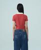 REST&RECREATION V-Neck Collar Top - Brick Red
